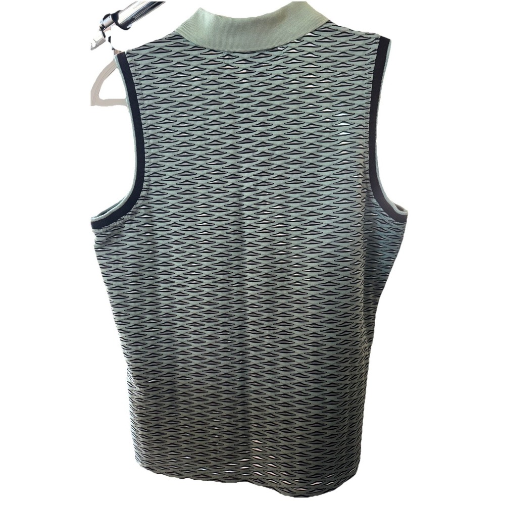 Jamie Sadock Womens Sleeveless Golf Top Size L 1/4 Zip Green - Picture 6 of 9